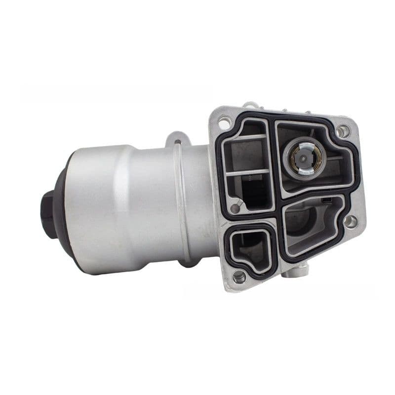 Oil filter housing assembly with oil cooler 03L115389C angled view