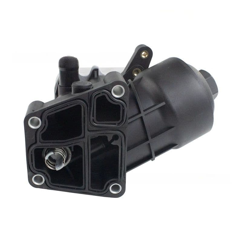 Plastic housing oil filter housing assembly front view 03P115389A 03P115389B