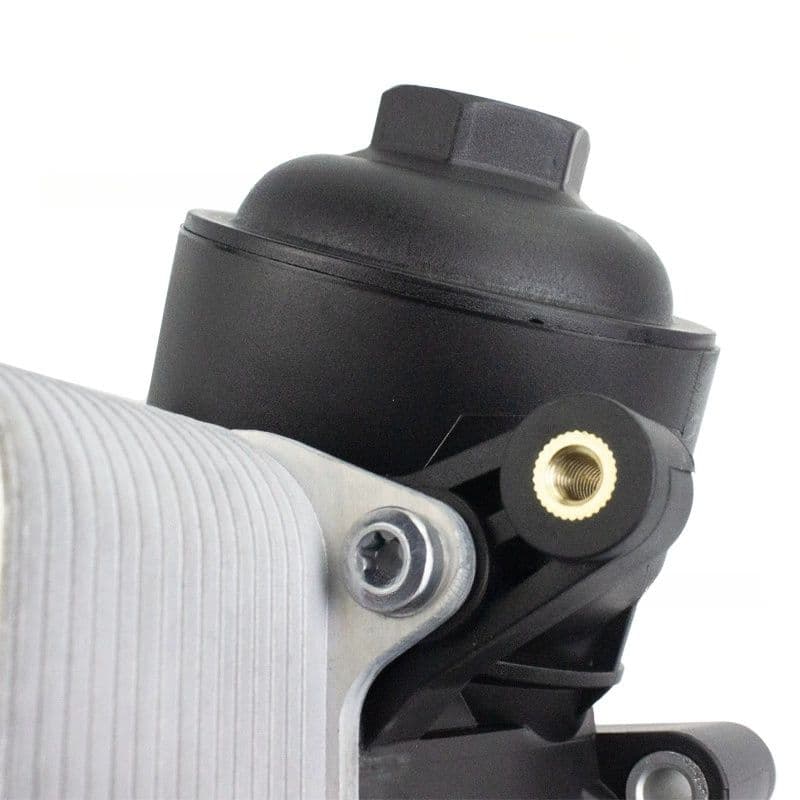 Plastic housing oil filter housing assembly cooler side detail 03P115389A 03P115389B