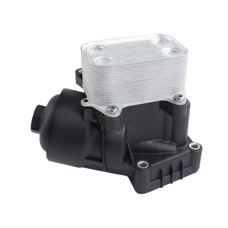 Plastic housing oil filter housing assembly oil cooler view 03P115389A 03P115389B