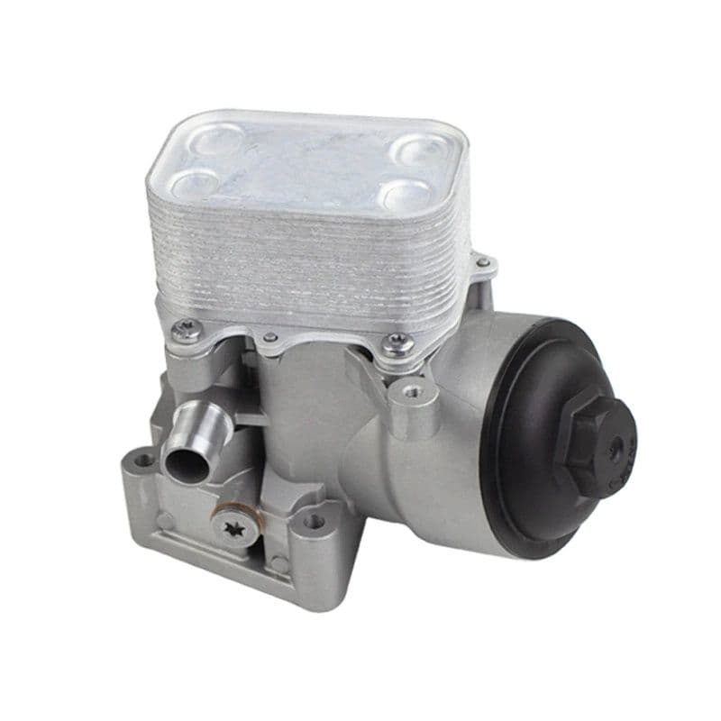 Oil filter housing assembly 03P115389A rear angle view