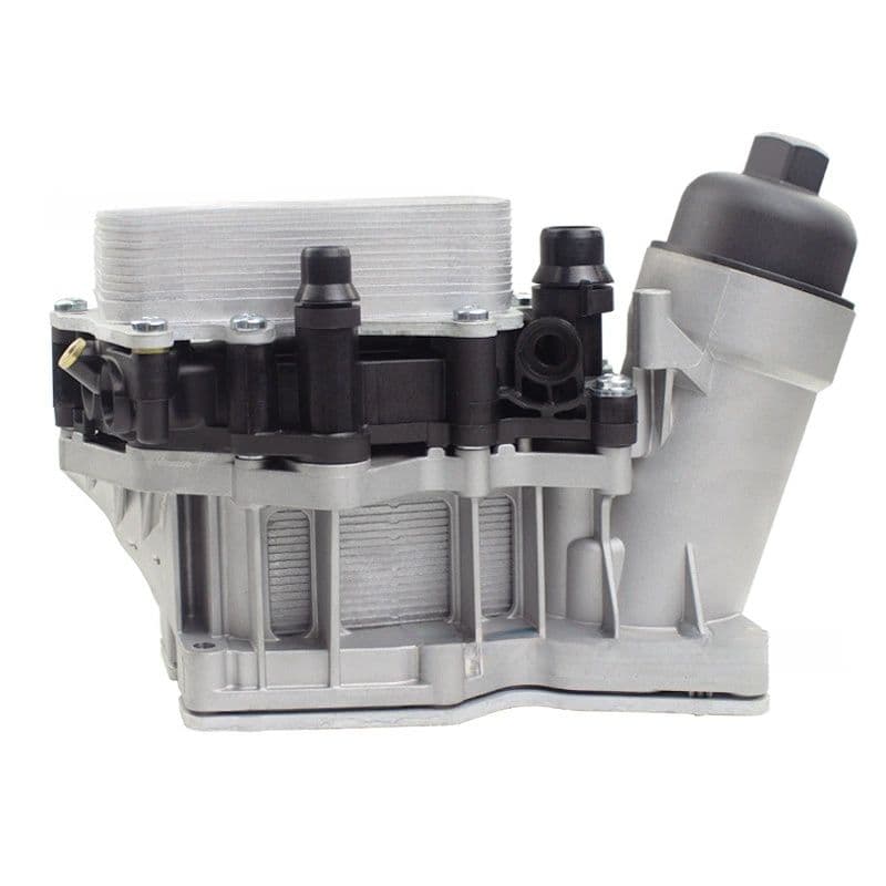 Improved Aluminum Front view of BMW oil filter housing assembly 11428507697