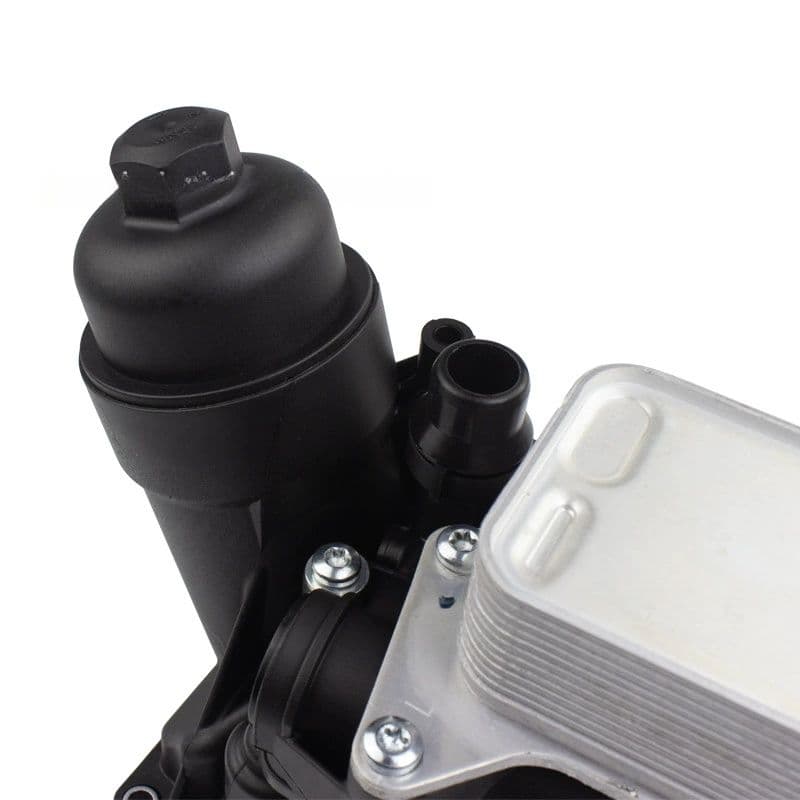 Plastic oil filter housing body 11428507697 close-up