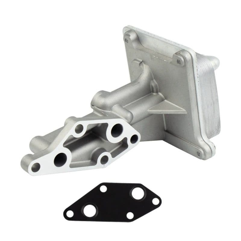 Oil filter housing assembly 21300-JA05A rear angle view